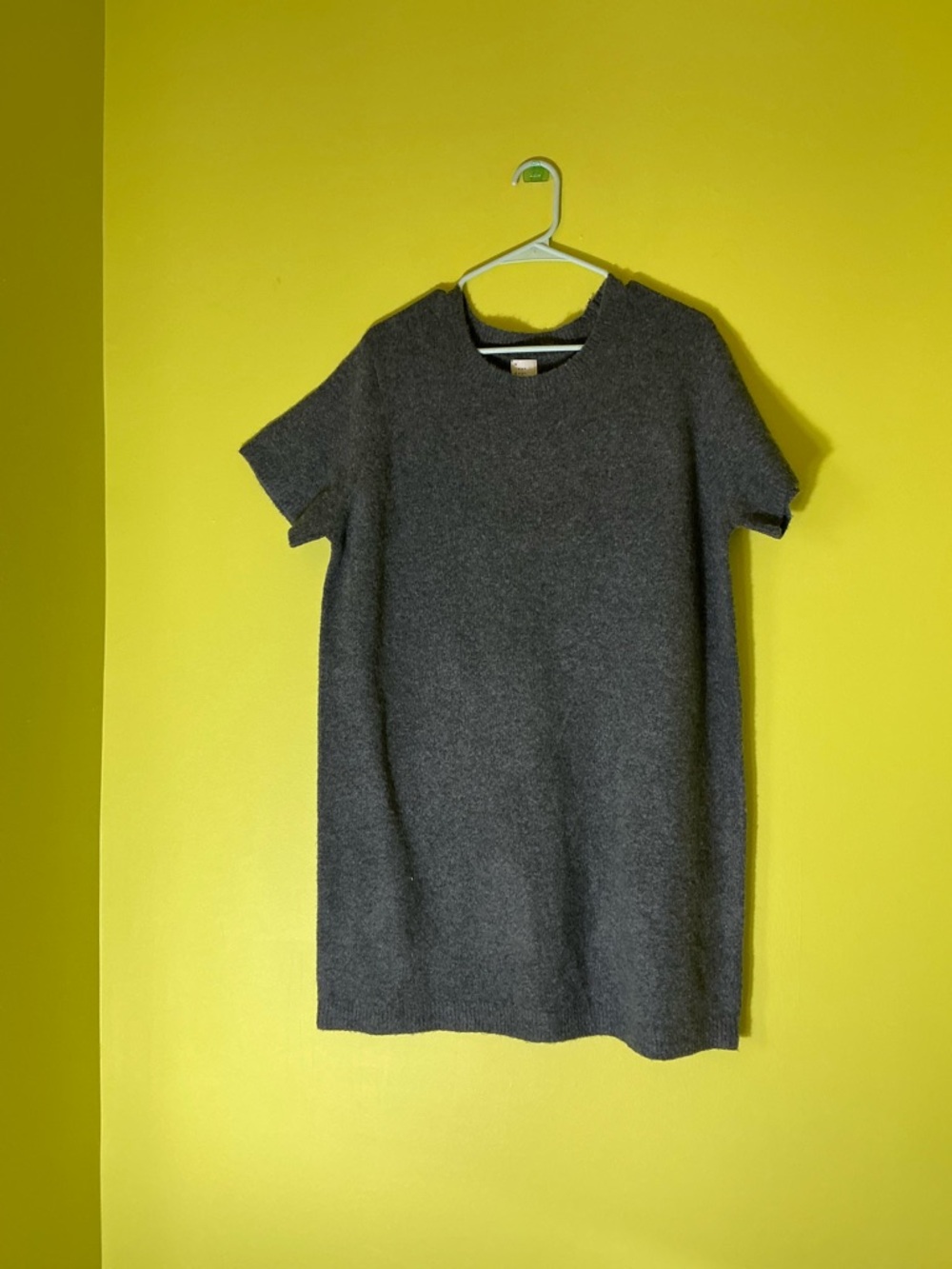 NWT grey Mod 60s Style Sweater Dress Neutral Modern